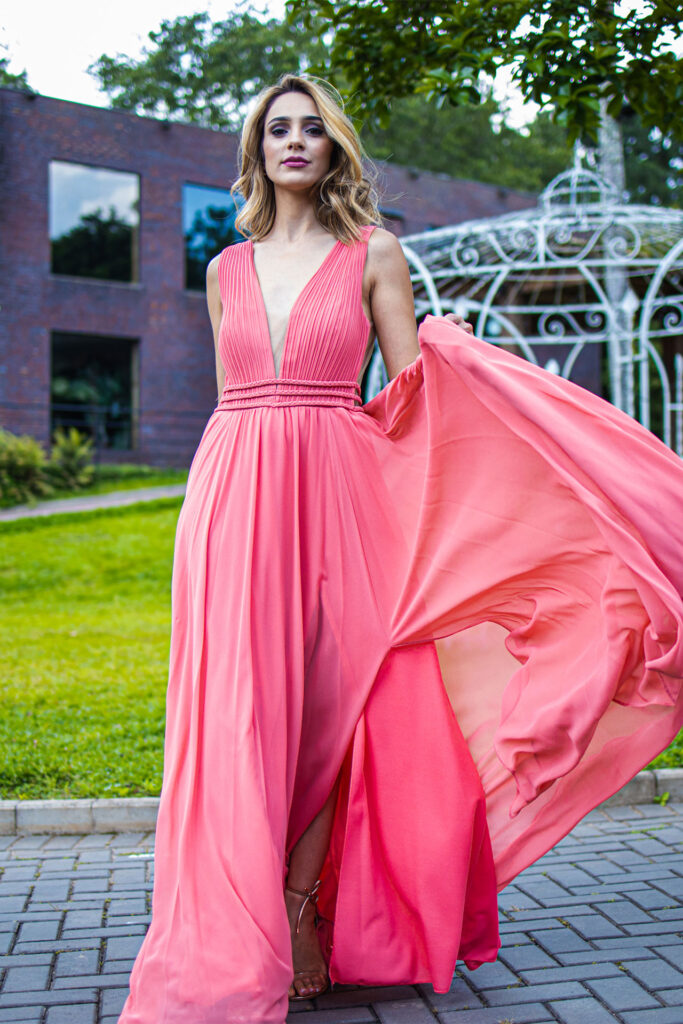 Vestido de Festa Salmão